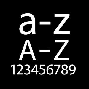 Alphabet letter & numbers