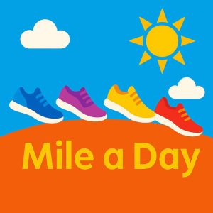 Mile a Day Track (Logo, Footprints & No)