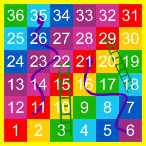 1 - 36 Snakes & Ladders Full Solid